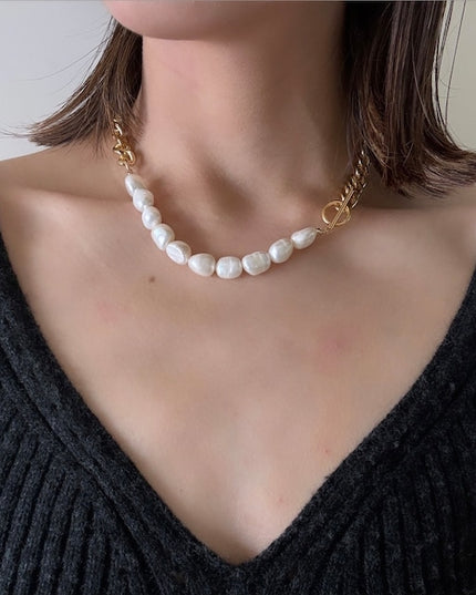 パールチェーンネックレス Frankie