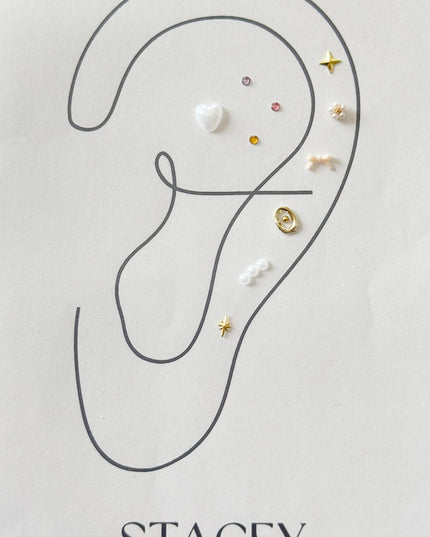 耳つぼジュエリー パーツシール 自分でできるセルフセット【S001】