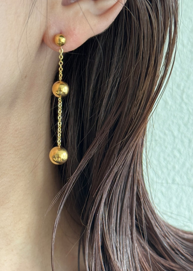 【金属アレルギー対応】 ボールチェーンピアス SLOANE