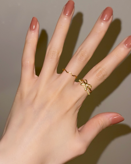 【金属アレルギー対応】ミニリボンリング ARDEN