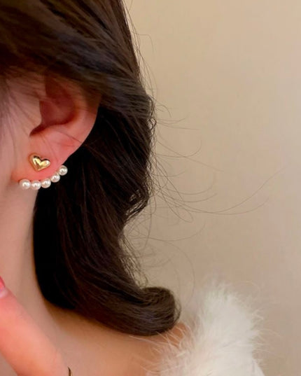 ハートパールピアス AMITY