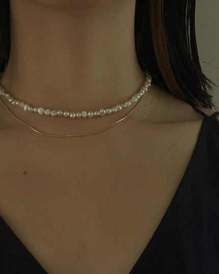 【金属アレルギー対応】淡水パール ネックレス