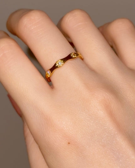 【金属アレルギー対応】ジルコニア スター リング EVELYN