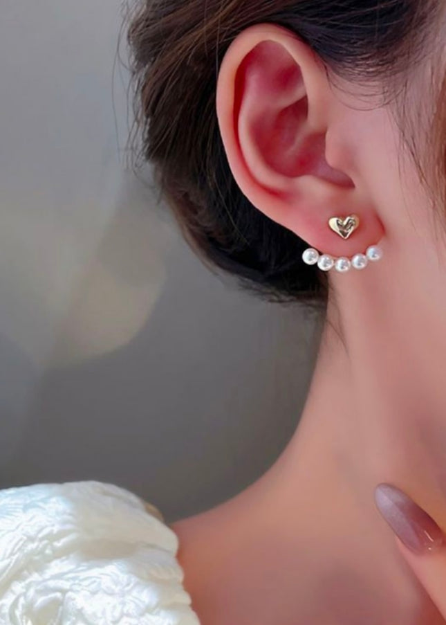 ハートパールピアス AMITY