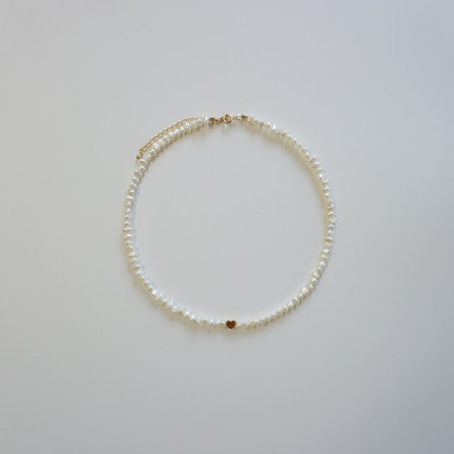 パールネックレス ハートモチーフ Lottie