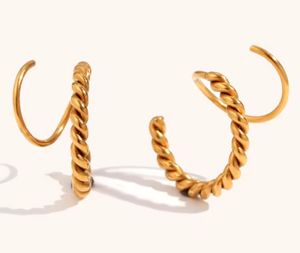 【金属アレルギー対応】ターンフープピアス EMI