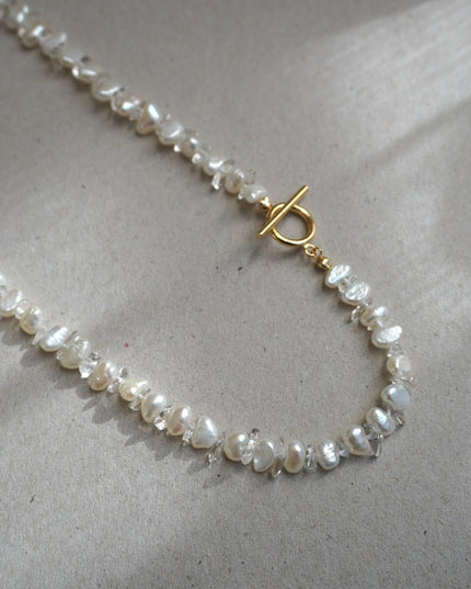 淡水パール クリスタル ネックレス