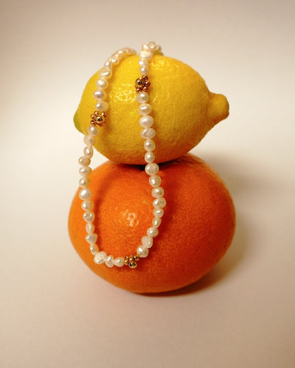 淡水パール ゴールドフラワー ネックレス