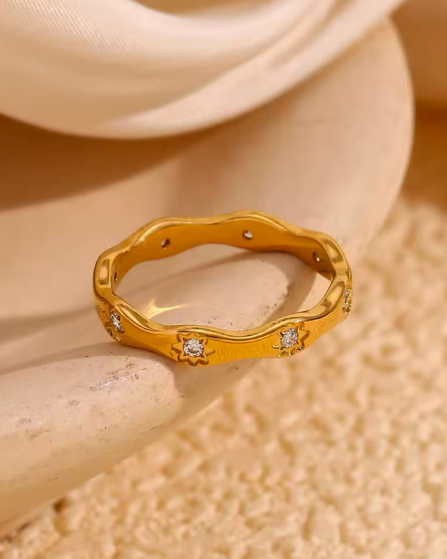 【金属アレルギー対応】ジルコニア スター リング EVELYN