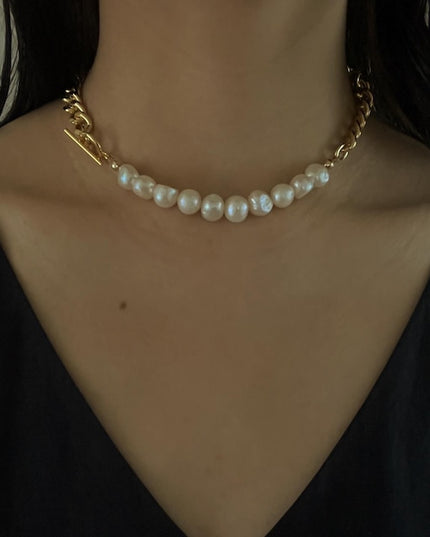 パールチェーンネックレス Frankie