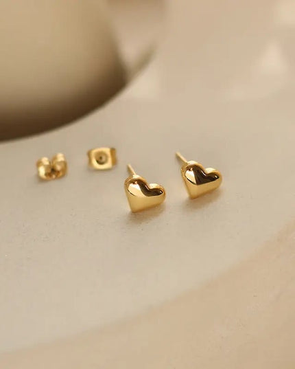 【金属アレルギー対応】ハート ミニピアス NINA