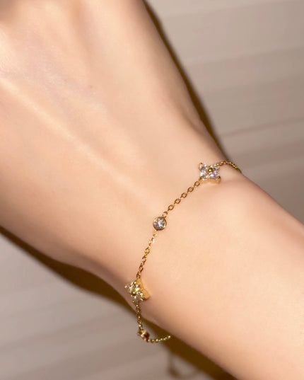 【金属アレルギー対応】ジルコニアフラワー ブレスレット OLIVER