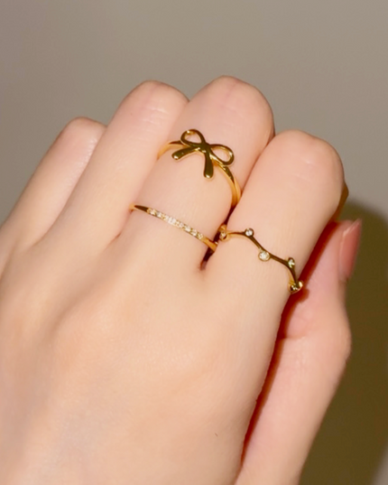 【金属アレルギー対応】ミニリボンリング ARDEN