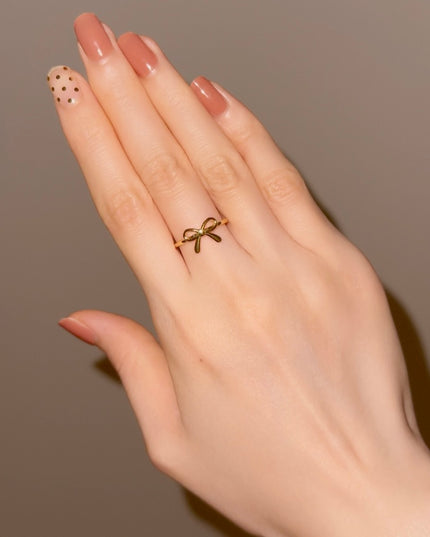 【金属アレルギー対応】ミニリボンリング ARDEN