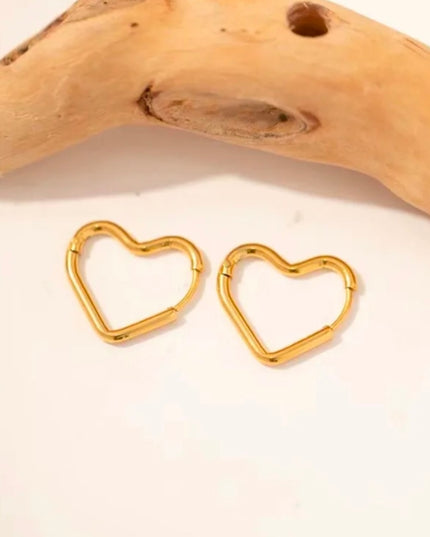 【金属アレルギー対応】ハートフープピアス EMMIE