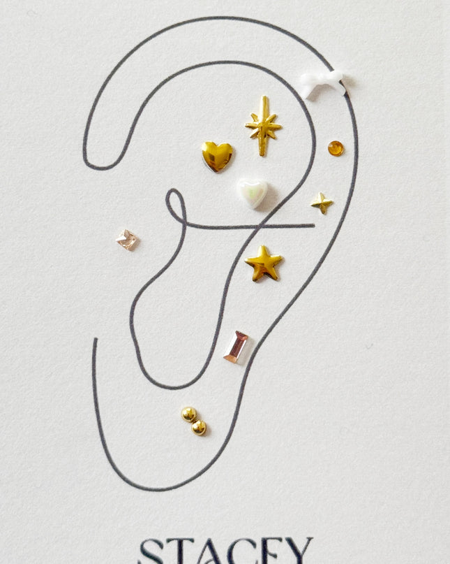 耳つぼジュエリー パーツシール 自分でできるセルフセット【S002】