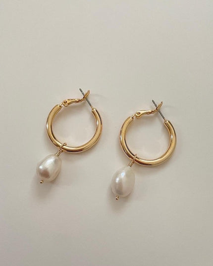 淡水パール フープピアス ZOYA