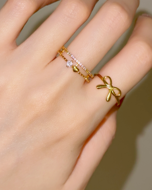 【金属アレルギー対応】ミニリボンリング ARDEN