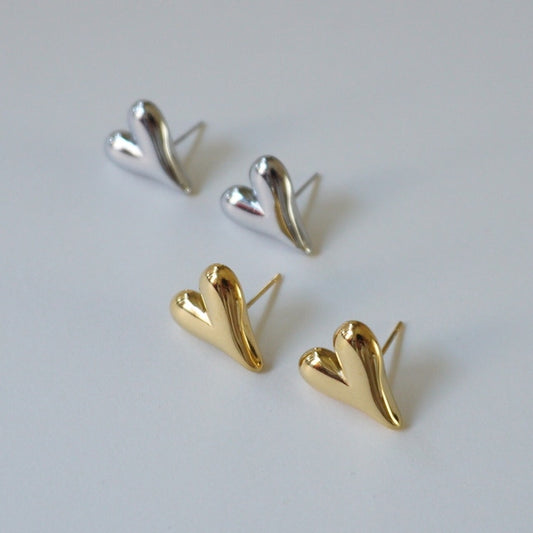 Heart Earrings Surgical Stainless Steel