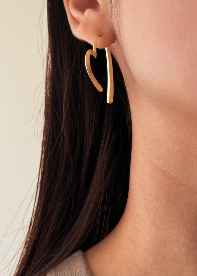 Surgical Stainless Steel Mini Heart Earrings, Silver and Gold