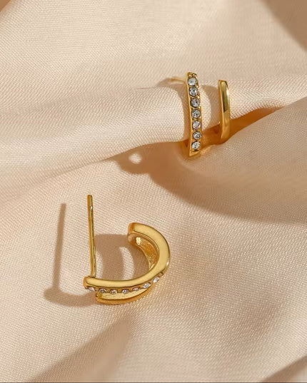 ジルコニア ハーフフープピアス ROSIE