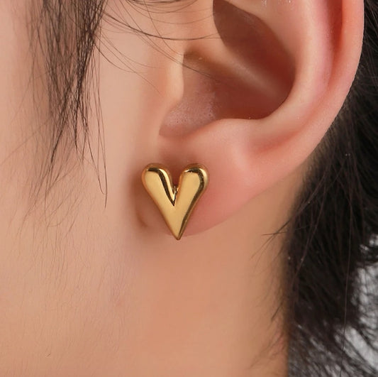 Heart Earrings Surgical Stainless Steel