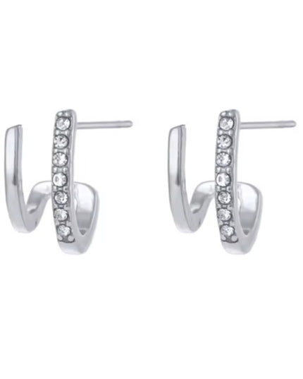 ジルコニア ハーフフープピアス ROSIE