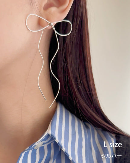 アウトレットリボンピアス S/M/L/DAISY