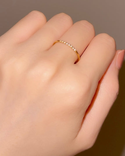 ステンレススチール リング 8石