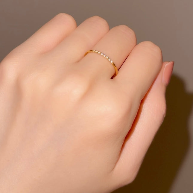 ステンレススチール リング 8石