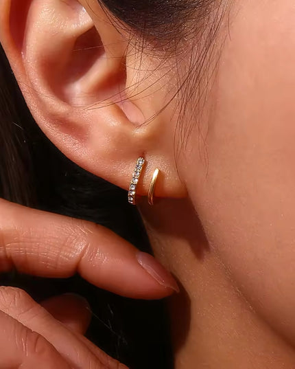 ジルコニア ハーフフープピアス ROSIE