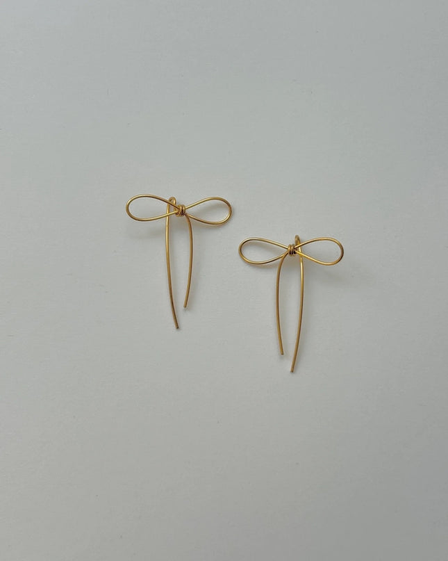 【金属アレルギー対応】リボンピアス DAISY Sサイズ