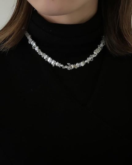 淡水パール クリスタル ネックレス