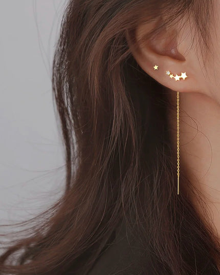 【金属アレルギー対応】スターチェーンピアス SARA