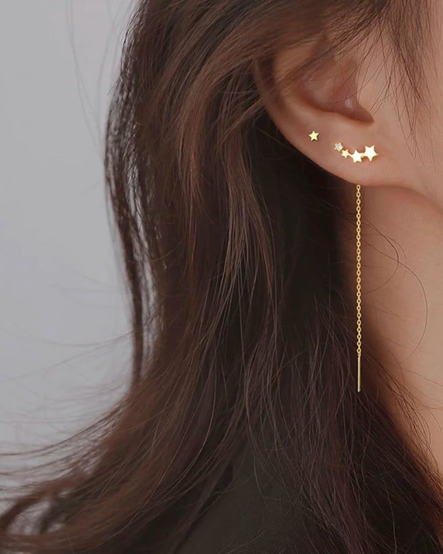 【金属アレルギー対応】スターチェーンピアス SARA