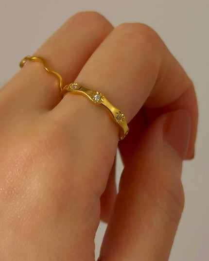 【金属アレルギー対応】ジルコニア スター リング EVELYN