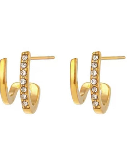 ジルコニア ハーフフープピアス ROSIE