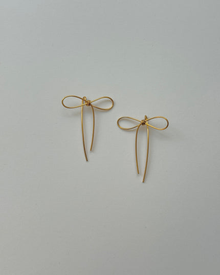 【金属アレルギー対応】リボンピアス DAISY Sサイズ