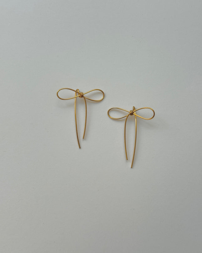 【金属アレルギー対応】リボンピアス DAISY Sサイズ