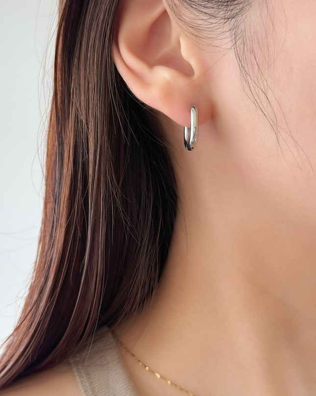 【金属アレルギー対応】スクエアフープピアス LAILA