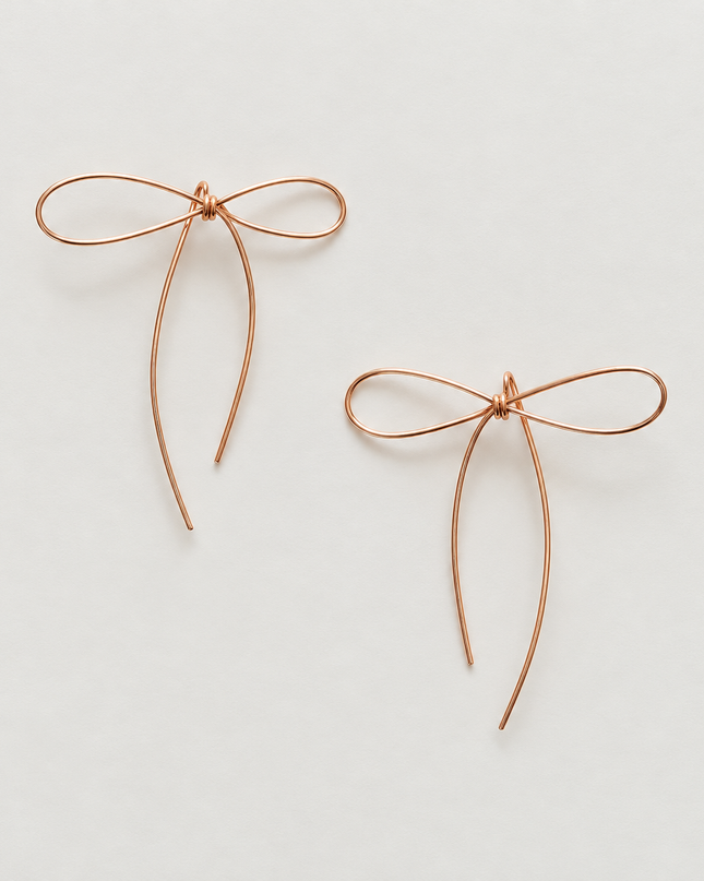 【金属アレルギー対応】リボンピアス DAISY