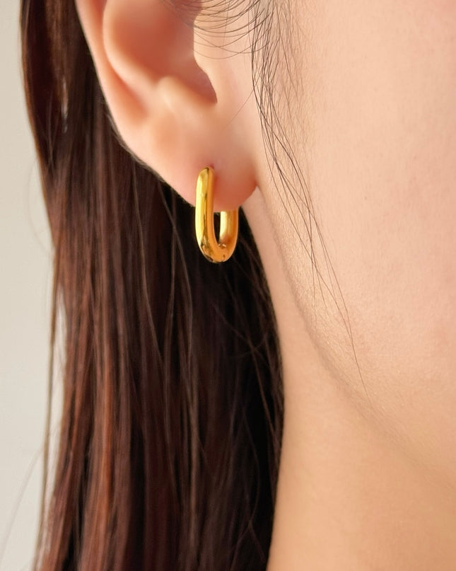 【金属アレルギー対応】スクエアフープピアス LAILA