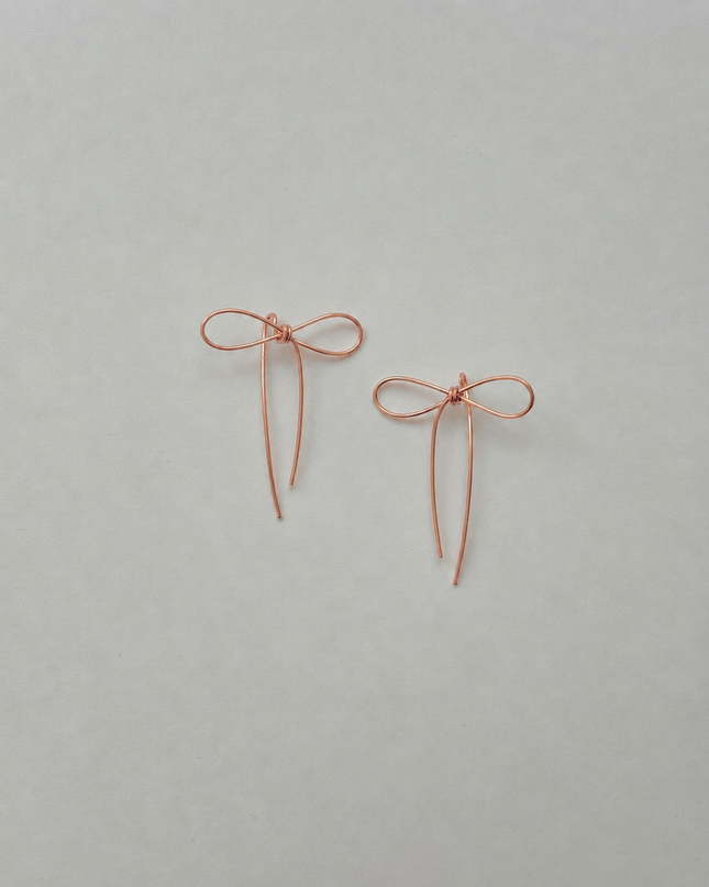 【金属アレルギー対応】リボンピアス DAISY Sサイズ