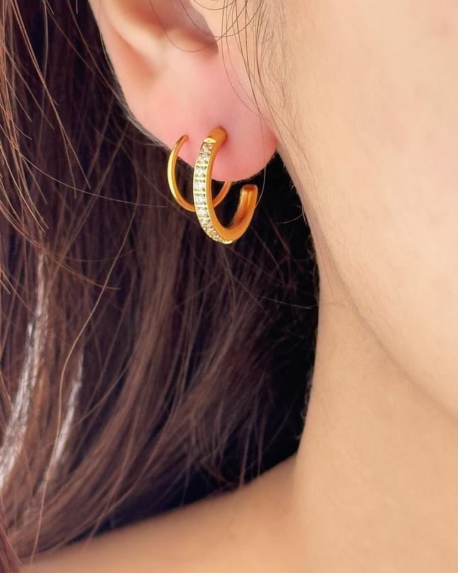 【金属アレルギー対応】ターンフープピアス EMI