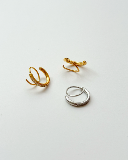 【金属アレルギー対応】ターンフープピアス EMI