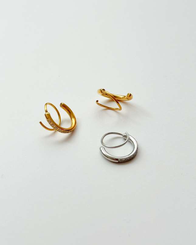 【金属アレルギー対応】ターンフープピアス EMI