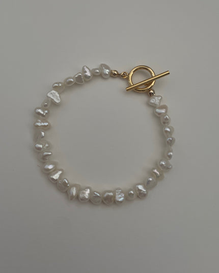 【金属アレルギー対応】淡水パールブレスレット DUA