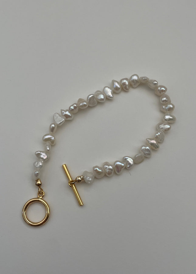 【金属アレルギー対応】淡水パールブレスレット DUA