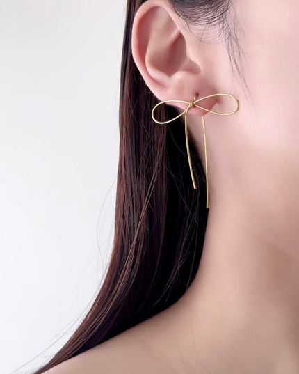 DAISY Bow Earrings Gold