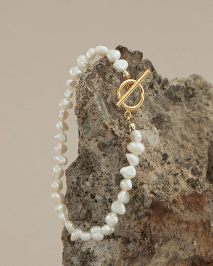 【金属アレルギー対応】淡水パールブレスレット DUA